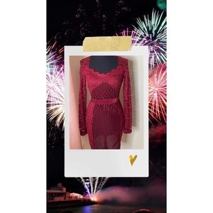 Red Lace Short dress